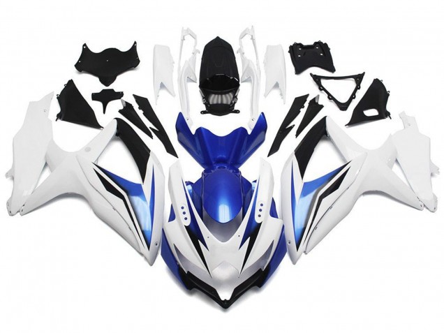Carenado Moto Suzuki GSXR 600 / GSXR 750 2008-2010 - Blanco Azul Negro Fábrica
