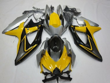 Carenados Moto Suzuki GSXR 600 / GSXR 750 2008-2010 - Amarillo Plata Gris Negro Fábrica