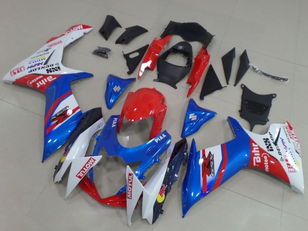Carenados Moto Suzuki GSXR 600 / GSXR 750 2011-2024 - Azul Rojo Blanco Fábrica