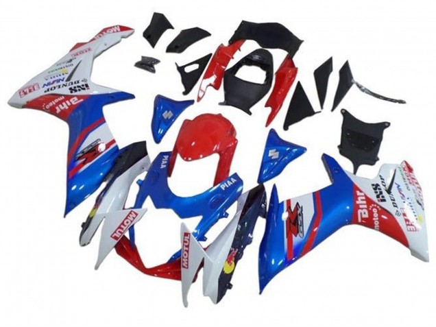 Carenados Moto Suzuki GSXR 600 / GSXR 750 2011-2024 - Azul Blanco Rojo Motul Fábrica