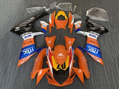 Carenados Moto Suzuki GSXR 600 / GSXR 750 2011-2024 - Naranja Azul Blanco Negro Amarillo 20 Fábrica