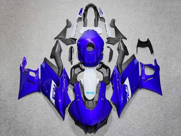 Carenados Moto Yamaha YZF R3/R25 2019-2021 - Azul Blanco Negro Mate Fábrica