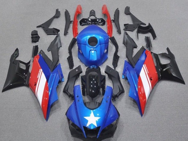 Carenados Moto Yamaha YZF R3/R25 2019-2021 - Azul Rojo Blanco Estrella Fábrica