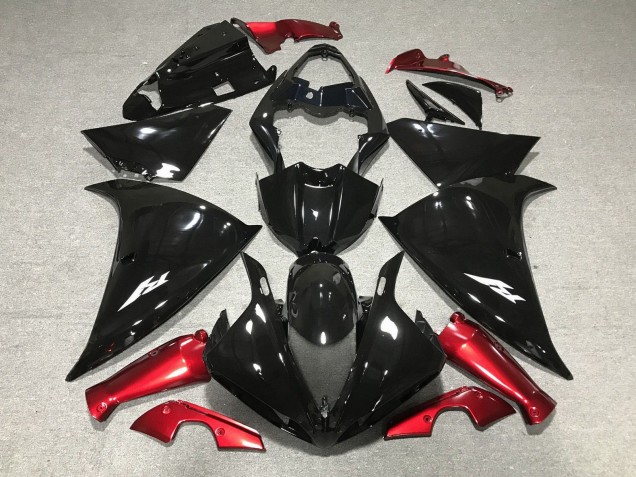 Carenados Moto Yamaha YZF 1000 R1 2009-2011 - Negro Brillante Rojo Fábrica