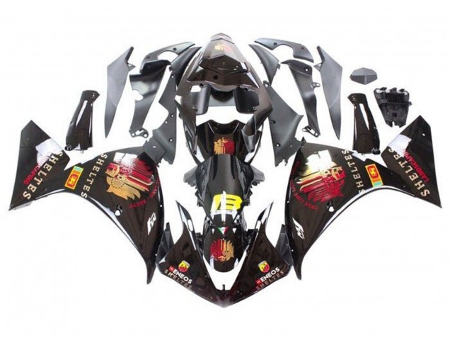Carenados Moto Yamaha YZF 1000 R1 2009-2011 - Negro Brillante Rojo Amarillo Sheltes Fábrica
