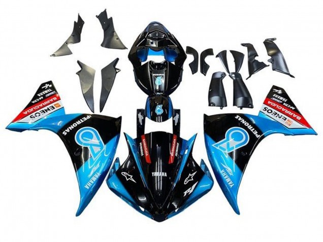 Carenados Moto Yamaha YZF 1000 R1 2009-2011 - Negro Azul Claro Rojo Petronas Fábrica