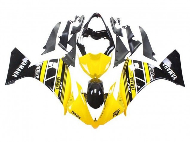 Carenados Moto Yamaha YZF 1000 R1 2009-2011 - Amarillo Blanco Negro Raya Fábrica