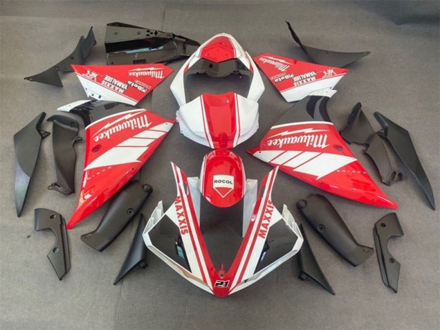 Carenados Moto Yamaha YZF 1000 R1 2012-2014 - Blanco Rojo Milwaukee Rocol Maxxis Fábrica