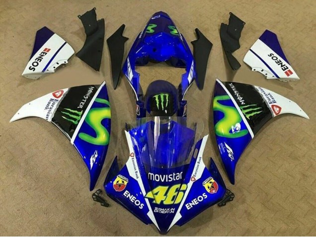 Carenados Moto Yamaha YZF 1000 R1 2012-2014 - Azul Blanco Negro Verde MoviStar Monstruo ENEOS Fábrica