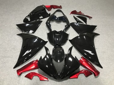 Carenados Moto Yamaha YZF 1000 R1 2012-2014 - Negro Brillante Rojo Fábrica
