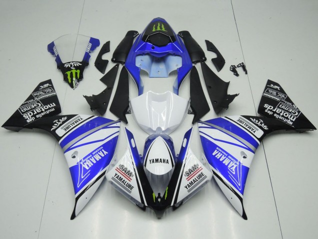 Carenados Moto Yamaha YZF 1000 R1 2012-2014 - Blanco Azul Negro Verde Monstruo Yamalube Fábrica
