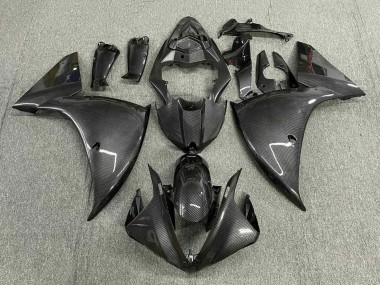 Carenados Moto Yamaha YZF 1000 R1 2012-2014 - Falso FibraCarbono Gris Negro Fábrica
