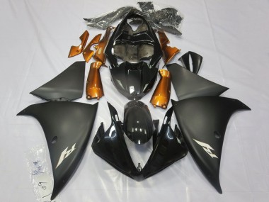 Carenados Moto Yamaha YZF 1000 R1 2012-2014 - Negro Brillante Negro Mate Naranja Fábrica