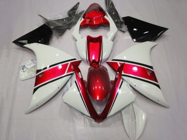 Carenados Moto Yamaha YZF 1000 R1 2012-2014 - Blanco Rojo Negro Brillante Fábrica