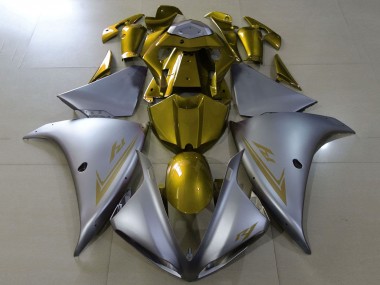 Carenados Moto Yamaha YZF 1000 R1 2012-2014 - Plata Mate Oro Fábrica
