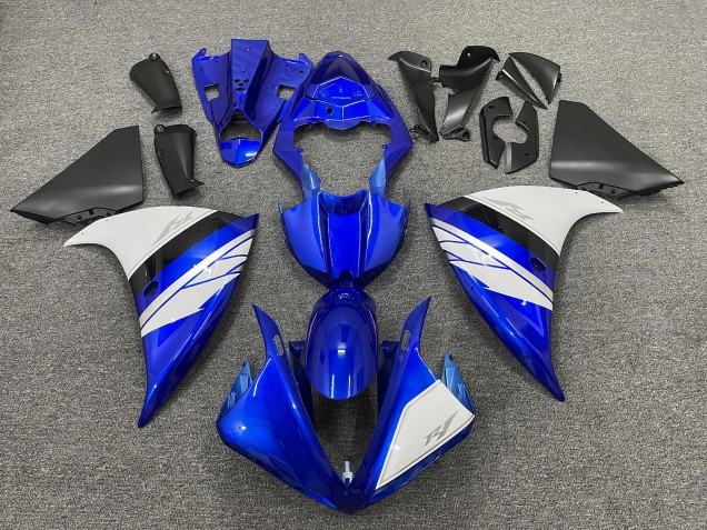 Carenados Moto Yamaha YZF 1000 R1 2012-2014 - Azul Blanco Negro Fábrica