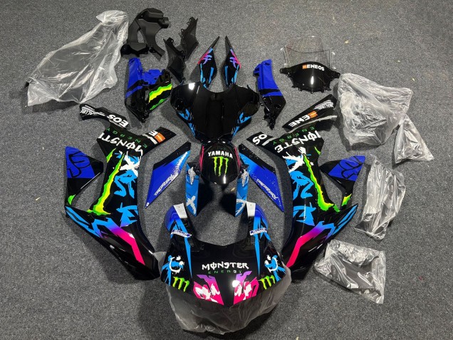 Carenados Moto Yamaha YZF 1000 R1 2015-2019 - Negro Azul Rosa Verde Monstruo ENEOS Fábrica