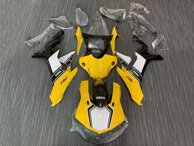Kits Carenado Moto Yamaha YZF 1000 R1 2015-2019 - Amarillo Blanco Negro Fábrica