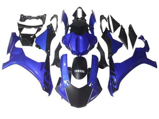 Carenado Moto Yamaha YZF 1000 R1 2015-2019 - Azul Negro Mate Fábrica