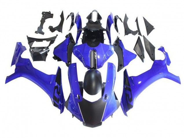 Carenados Moto Yamaha YZF 1000 R1 2015-2019 - Azul Negro Mate Fábrica