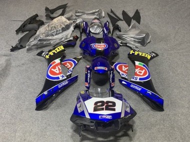 Carenados Moto Yamaha YZF 1000 R1 2015-2019 - Azul Blanco Negro Rojo Pata 22 Fábrica