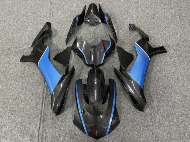 Carenados Moto Yamaha YZF 1000 R1 2015-2019 - Falso FibraCarbono Azul Claro Fábrica