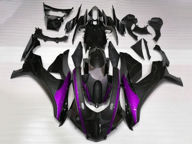 Carenados Moto Yamaha YZF 1000 R1 2015-2019 - Falso FibraCarbono Púrpura Fábrica