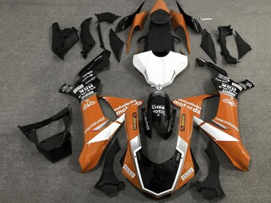 Carenados Moto Yamaha YZF 1000 R1 2015-2019 - Naranja Blanco Negro Brillante Fábrica
