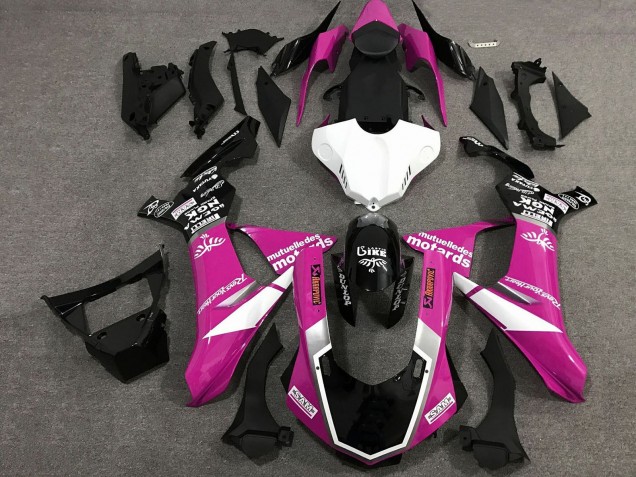 Carenados Moto Yamaha YZF 1000 R1 2015-2019 - Rosa Blanco Negro Brillante Fábrica