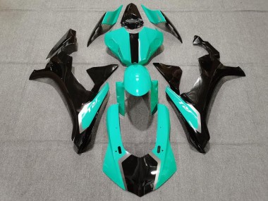 Carenados Moto Yamaha YZF 1000 R1 2015-2019 - Turquesa Azul Negro Brillante Fábrica