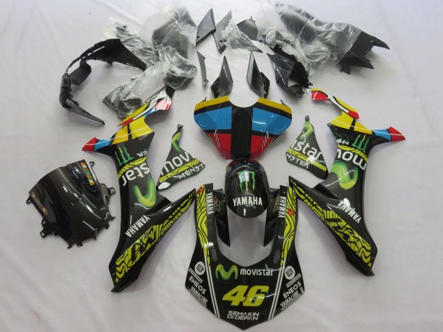 Carenados Moto Yamaha YZF 1000 R1 2015-2019 - Amarillo Azul Rojo Negro Verde Monstruo MoviStar Semakin Didepan ENEOS 46 Fábrica