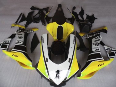 Carenados Moto Yamaha YZF 1000 R1 2020-2025 - Amarillo Blanco Negro Brillante Motul YSP Fábrica