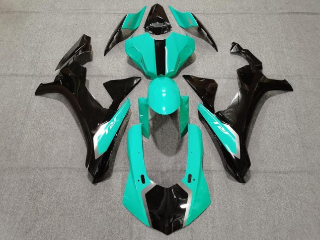 Carenados Moto Yamaha YZF 1000 R1 2020-2025 - Azul Verdoso Negro Brillante Fábrica