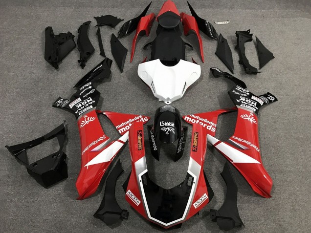 Carenados Moto Yamaha YZF 1000 R1 2020-2025 - Rojo Blanco Negro Brillante Sam Fábrica