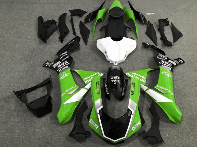 Carenados Moto Yamaha YZF 1000 R1 2020-2025 - Verde Blanco Negro Brillante Sam Fábrica