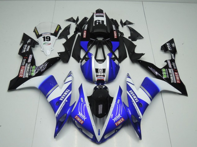 Carenados Moto Yamaha YZF 1000 R1 2004-2006 - Azul Blanco Negro Fimer Yamalube Fábrica