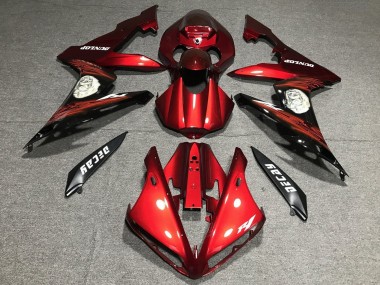 Carenado Moto Yamaha YZF 1000 R1 2004-2006 - Rojo Negro Mate Fábrica