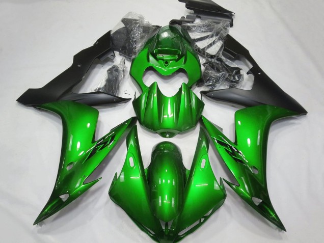 Carenados Moto Yamaha YZF 1000 R1 2004-2006 - Verde Negro Mate Fábrica