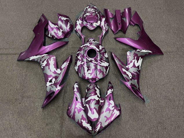 Carenados Moto Yamaha YZF 1000 R1 2004-2006 - Púrpura Claro Blanco Gris Camouflage Fábrica
