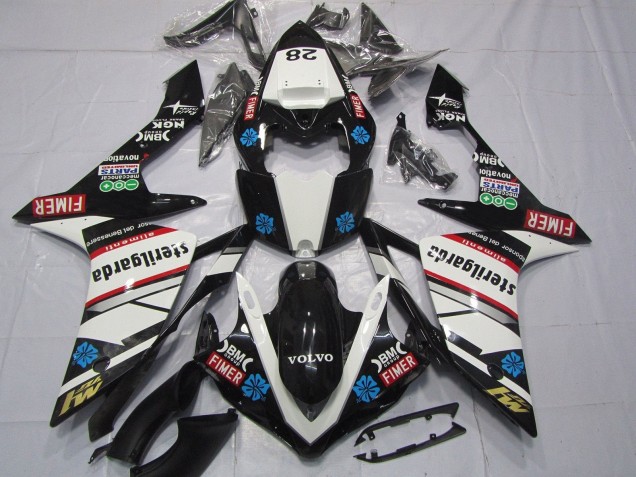 Carenados Moto Yamaha YZF 1000 R1 2007-2008 - Negro Brillante Blanco Rojo Azul Volvo Sterilgarda Fimer Fábrica