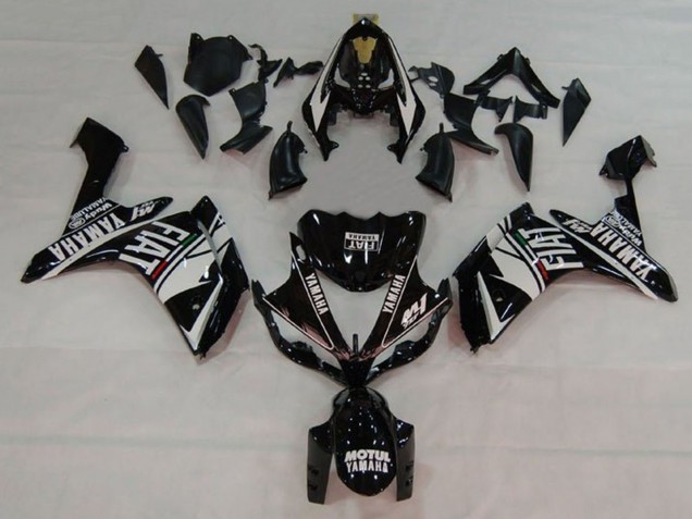 Carenados Moto Yamaha YZF 1000 R1 2007-2008 - Blanco Negro Fiat Fábrica