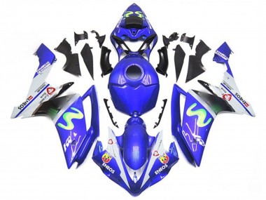 Carenados Moto Yamaha YZF 1000 R1 2007-2008 - Azul Blanco Verde ENEOS Fábrica