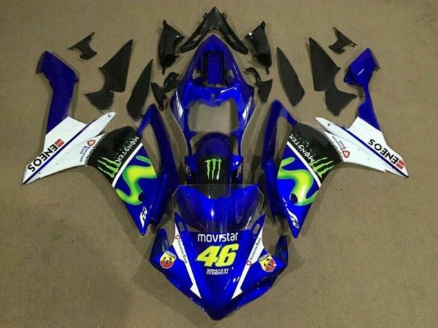Carenados Moto Yamaha YZF 1000 R1 2007-2008 - Azul Blanco Negro Verde MoviStar Monstruo ENEOS Fábrica