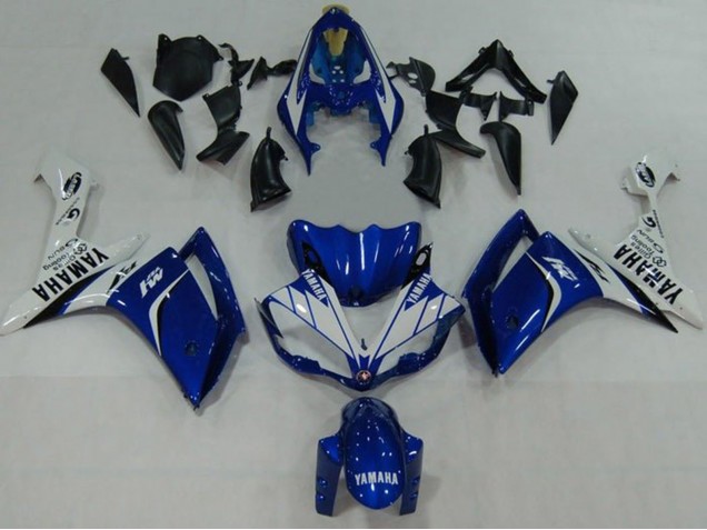 Carenados Moto Yamaha YZF 1000 R1 2007-2008 - Azul Blanco Negro M1 Fábrica