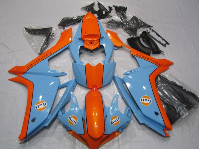 Carenados Moto Yamaha YZF 1000 R1 2007-2008 - Azul Claro Naranja Gulf Fábrica