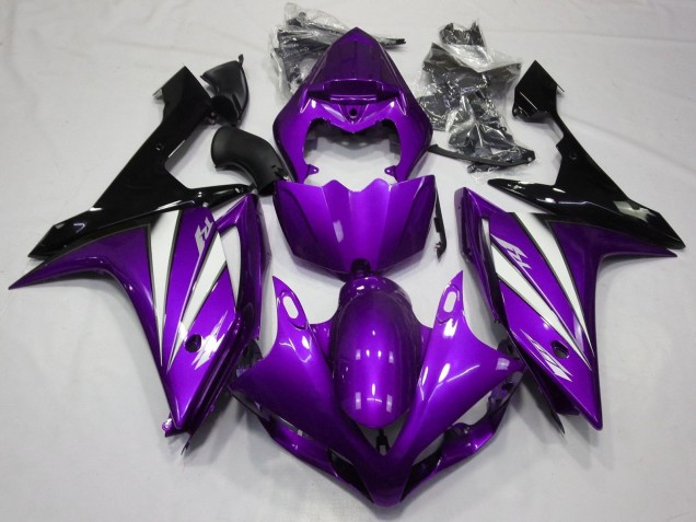 Carenados Moto Yamaha YZF 1000 R1 2007-2008 - Púrpura Blanco Negro Fábrica