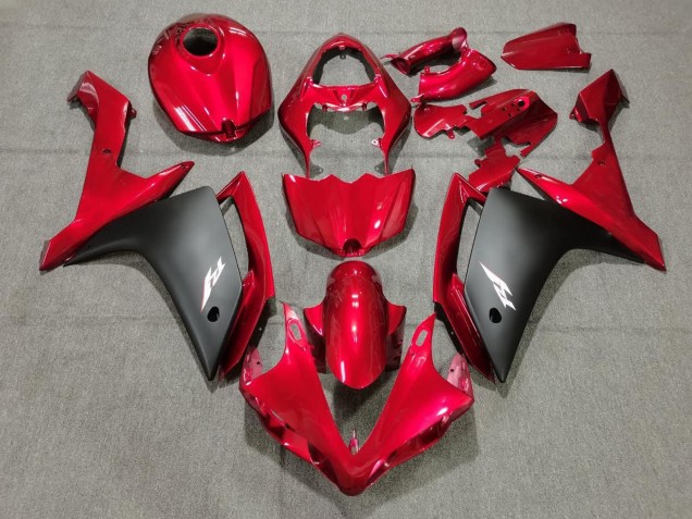 Carenados Moto Yamaha YZF 1000 R1 2007-2008 - Rojo Negro Mate Fábrica