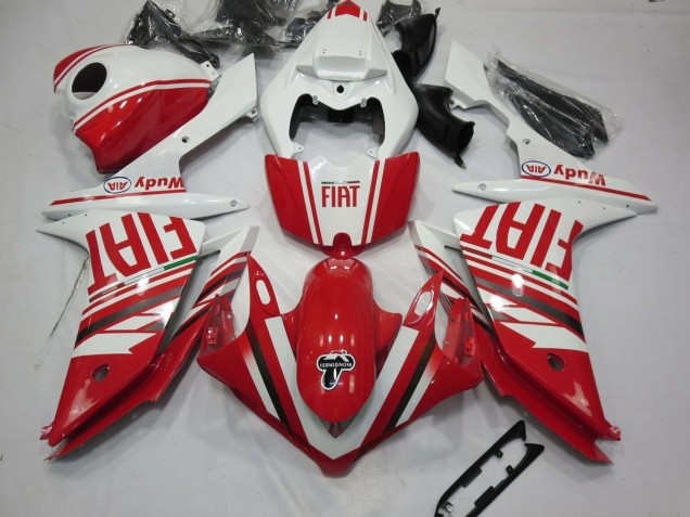 Carenados Moto Yamaha YZF 1000 R1 2007-2008 - Blanco Rojo Fiat Fábrica