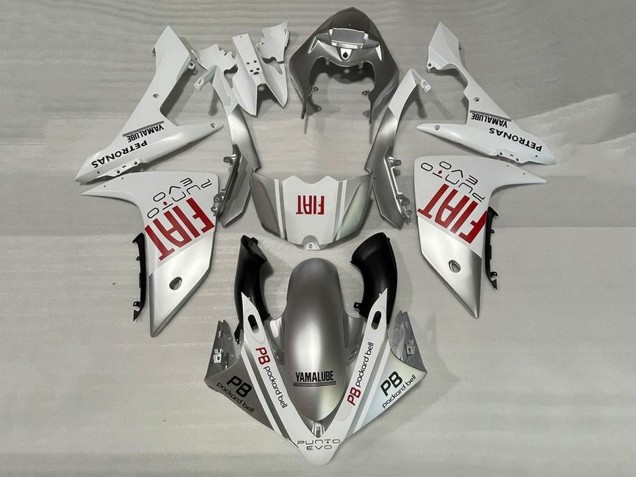 Carenados Moto Yamaha YZF 1000 R1 2007-2008 - Plata Blanco Rojo Fiat Fábrica