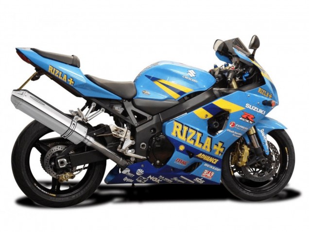 Carenados Moto Suzuki GSXR 600 / GSXR 750 2004-2005 - Azul Claro Amarillo Rizla Motul Fábrica